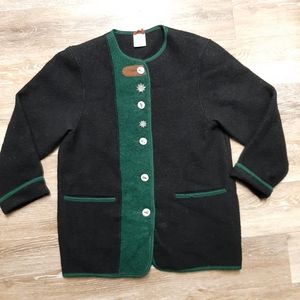 Elegance Seiler Vintage Wool Sweater Coat Button Down Size 36